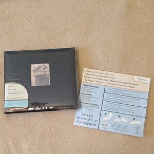 Black Linen Scrapbook With Refill Pages